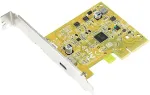 Sunix V&otilde;rgukaart IO PCIe3.0 x4 1xUSB Type-C 3.2 Gen2x2 (USB2321C) LP koos madala profiiliga kinnitusplaadiga