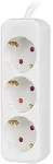 LANBERG Power strip 3x Shuko 1.5m white