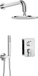 Deante Concealed shower set with mixer box - with overhead shower
