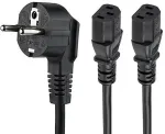 StarTech 2M SCHUKO CEE7 TO 2X C13 CORD .