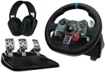 Joystick Logitech G 991-000539 Gaming Controller Aluminium, Black USB Steering wheel + pedals + headset PC, PlayStation 4, PlayStation 5, Playstation 3