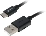 SHARKOON USB 2.0 Kabel, USB-A Stecker > USB-C Stecker (schwarz, 0,5 Meter)