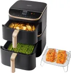 Frit&uuml;&uuml;r COSORI Turbo Tower Pro Smart Single 10.8 L Stand-alone 2630 W Hot air fryer Black, Gold