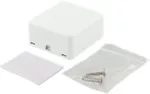 DELTACO Surface wall outlet for Keystone, 2 ports, white / VR-223