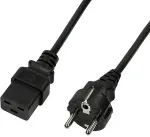 LogiLink Power Cord, CEE 7/7-IEC C19, black, 1,80m
