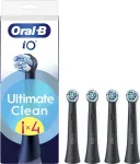 Hambahari Oral-B | Replaceable toothbrush heads | iO UltimateClean | Heads | For adults | Number of brush heads included 4 | Black