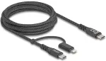 DeLOCK USB2 in 1Kabel USB Type-C zu Type-C/Lightning 2m MFi
