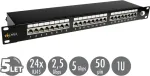 Solarix 19" patch panel 24 x RJ45 CAT6 STP black 1U SX24-6-STP-BK