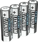 ANSMANN Extreme Lithium Mignon AA, battery (silver, 4 pieces)