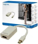Logilink | Adapter Mini DisplayPort to HDMI with Audio: | Grey | Mini DisplayPort | HDMI A | 0.1 m