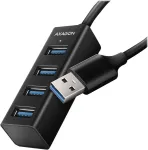 AXAGON Miniature metal four-port USB 3.2 Gen 1 hub | HUE-M1A