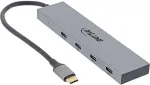 INLINE USB 3.2 Gen.2 Hub (10Gb/s), 4 port USB-C, OTG, aluminium housing