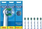 Braun Oral-B | Precision Clean Brush Set | EB20RX-6 | Heads | For adults | Number of brush heads included 6 | White