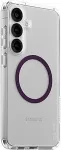 PANZERGLASS CARE&trade; by &reg; Urban Combat Case Transparent w. Plum Purple Qi Compatible Samsung Galaxy S25+