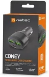 NATEC car charger CONEY, 2XUSB, 1XUSB-C, 84W