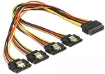 DELOCK Stromkabel 4x 15Pin SATA -> 2x 15Pin SATA St/Bu 30cm