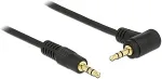 DeLOCK Klinkenkabel 3,5 mm 3 Pin Stecker > Stecker gewinkelt 2 m schwarz