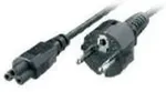 Terra Wortmann Kabel Netz 3 pol. SchuKo -> Kleeblatt Stecker gerade 0,6m