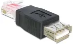 DELOCK - USB Adapter - 1 x USB2.0 Typ A (W) - 1 x RJ45 (M) (65234)