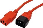 ROLINE Apparate-Verbindungskabel, IEC 320 C14 - C13, rot, 0,8 m
