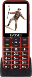 EVOLVEO EasyPhone LT, mobile phone for seniors with charging stand (red color)