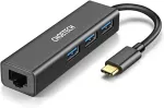NONAME Adapter CHOETECH USB Type-C to 1x RJ-45, 3x USB Type-A