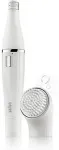 Braun Face Facial Epilator and Brush | SE810 | Number of power levels 1 | Wet & Dry | White/Silver