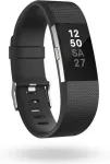 Fitbit Charge 2 - Silber - Aktivit&auml;tsmesser mit Band - schwarz - L - einfarbig - Bluetooth - 35 g - Silber