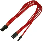 Nanoxia Kabel PCI-E 6- auf 6+2-Pin, 30 cm, Single, rot