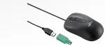 Hiir Fujitsu M530 - Maus - Laser - 3 Tasten - verkabelt - PS/2, USB - Schwarz - OEM - f&uuml;r ESPRIMO D556/, D956/M (International Energy Star Program), P956/E94+, X956/T (S26381-K468-L100)