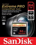 M&auml;lukaart SANDISK COMPACT FLASH CARD 64GB EXTREME PRO 160MB/S VERSION
