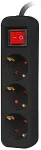 LANBERG Power strip 3x Shuko 1.5m black