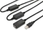 Digitus DA-73103 - USB-Verl&auml;ngerungskabel - USB Typ A, 4-polig (M) - USB Typ A, 4-polig (W) - 25,0m (USB / USB2.0) - aktives Kabel (Signalregenerierung) (DA-73103)