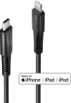 Lindy USB-C an Lightning Kabel schwarz 0.5m verst&auml;rkt