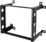DELTACO 19 "wall mount, 9U, 50kg load, steel, mounting kit, black / 19-DTSR0509