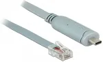 DeLOCK Adapter USB 2.0 Type-C&trade; Stecker > 1 x Seriell RS-232 RJ45 Stecker 1,0 m grau