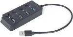 GEMBIRD 4-port USB HUB black