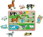 MELISSA & DOUG helidega pusle "Old MacDonald&acute;s Farm" inglise keeles