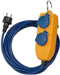 Brennenstuhl 1161750020 power extension 5 m 2 AC outlet(s) Indoor Blue, Yellow