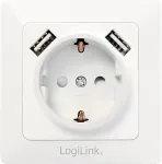 LOGILINK PA0162 Steckdose 2 x USB + CEE 7/3 Wei&szlig; (PA0162)