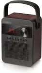 CARNEO F90 FM radio, BT speaker, black/wood