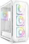 Korpus SHARKOON AK5G RGB , Tower case (white, Tempered Glass x 2)