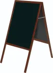 Bi-Office Kriiditahvel 60x90, k&otilde;rgus 120cm, harkjalg, kirsipunane puitraam, must