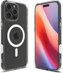 Spigen Kaitse&uuml;mbris Ultra Hybrid T (MagFit + Camera Control), Apple iPhone 16 Pro, l&auml;bipaistev valge MagSafe ringiga, kaamera nupuga,