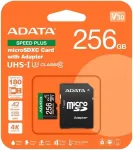 M&auml;lukaart Adata Speed Plus/Micro SDXC/256GB/UHS-I U3 / Class 10/+ Adapter