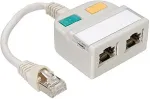 Noname T-Adapter, CAT5E, RJ45->10-100/ISDN