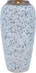 Home4you Vaas TITAN STONE D17xH32cm, valge/mustad piisad