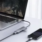 Aukey HUB CB-H3 USB-A aluminum | Ultra Slim | 4w1 | 4xUSB 3.0 | 5Gbps