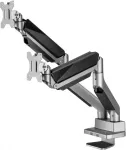 Ergo Office Universal Dual Monitor Desktop Mount, Gas Spring 17"-35" 15kg, VESA 75x75 / 100x100, ER-446