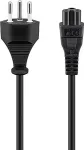 Goobay Stromkabel CH Typ J->C5, Kabel schwarz, 1,8 Meter